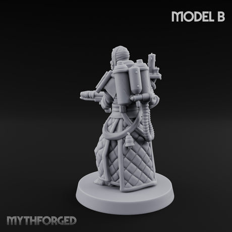 Cone Hatted Robed Human Pilgrim B Miniature for Dungeons and Dragons, Pathfinder or other TTRPGs