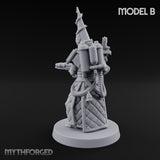 Cone Hatted Robed Human Pilgrim B Miniature for Dungeons and Dragons, Pathfinder or other TTRPGs