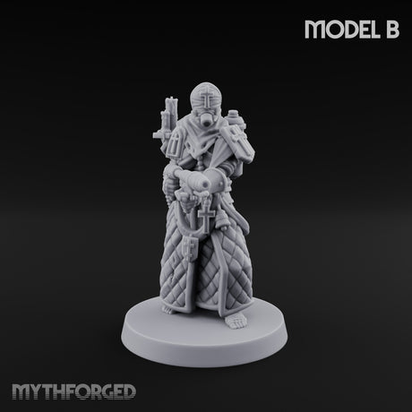 Cone Hatted Robed Human Pilgrim B Miniature for Dungeons and Dragons, Pathfinder or other TTRPGs