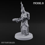 Cone Hatted Robed Human Pilgrim B Miniature for Dungeons and Dragons, Pathfinder or other TTRPGs