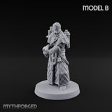Cone Hatted Robed Human Pilgrim B Miniature for Dungeons and Dragons, Pathfinder or other TTRPGs