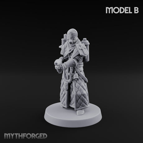 Cone Hatted Robed Human Pilgrim B Miniature for Dungeons and Dragons, Pathfinder or other TTRPGs