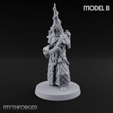 Cone Hatted Robed Human Pilgrim B Miniature for Dungeons and Dragons, Pathfinder or other TTRPGs