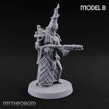 Cone Hatted Robed Human Pilgrim B Miniature for Dungeons and Dragons, Pathfinder or other TTRPGs