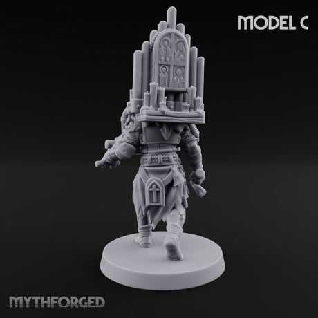 Cone Hatted Robed Human Pilgrim C Miniature for Dungeons and Dragons, Pathfinder or other TTRPGs