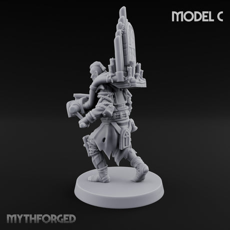 Cone Hatted Robed Human Pilgrim C Miniature for Dungeons and Dragons, Pathfinder or other TTRPGs