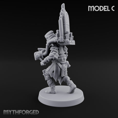 Cone Hatted Robed Human Pilgrim C Miniature for Dungeons and Dragons, Pathfinder or other TTRPGs
