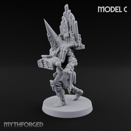 Cone Hatted Robed Human Pilgrim C Miniature for Dungeons and Dragons, Pathfinder or other TTRPGs
