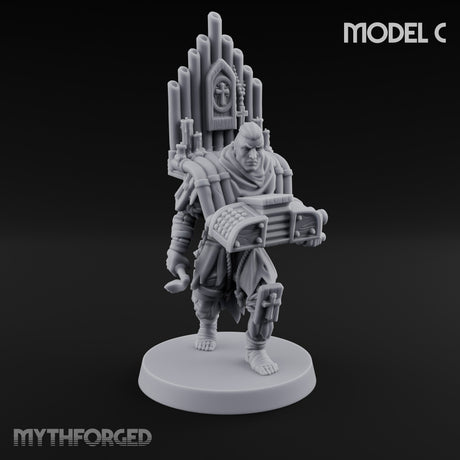 Cone Hatted Robed Human Pilgrim C Miniature for Dungeons and Dragons, Pathfinder or other TTRPGs