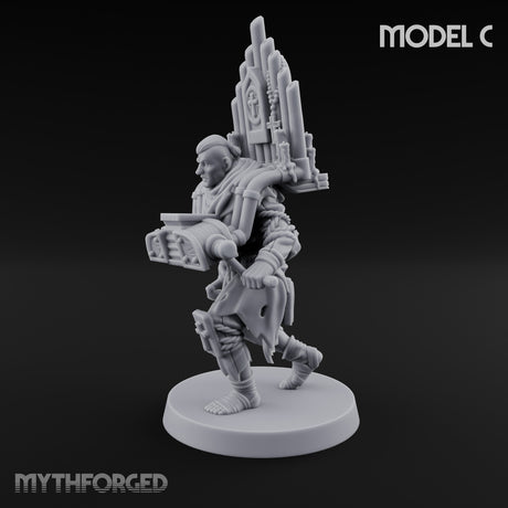 Cone Hatted Robed Human Pilgrim C Miniature for Dungeons and Dragons, Pathfinder or other TTRPGs