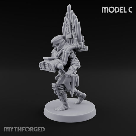 Cone Hatted Robed Human Pilgrim C Miniature for Dungeons and Dragons, Pathfinder or other TTRPGs