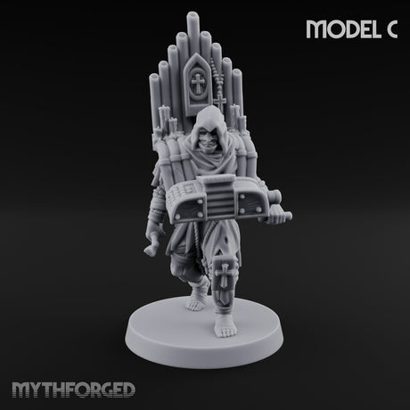 Cone Hatted Robed Human Pilgrim C Miniature for Dungeons and Dragons, Pathfinder or other TTRPGs