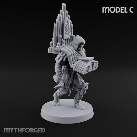 Cone Hatted Robed Human Pilgrim C Miniature for Dungeons and Dragons, Pathfinder or other TTRPGs