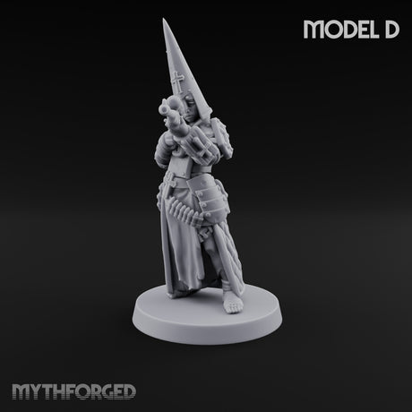 Cone Hatted Robed Human Pilgrim D Miniature for Dungeons and Dragons, Pathfinder or other TTRPGs