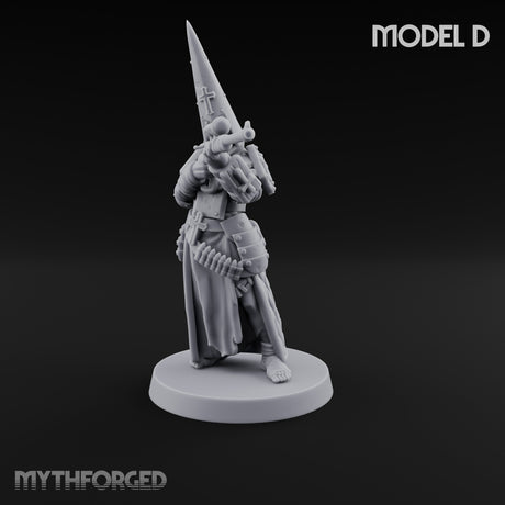 Cone Hatted Robed Human Pilgrim D Miniature for Dungeons and Dragons, Pathfinder or other TTRPGs