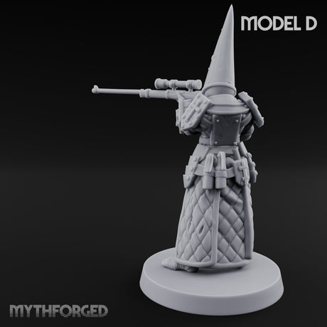 Cone Hatted Robed Human Pilgrim D Miniature for Dungeons and Dragons, Pathfinder or other TTRPGs