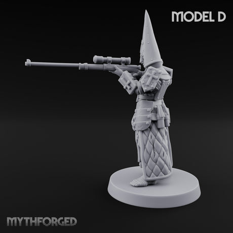 Cone Hatted Robed Human Pilgrim D Miniature for Dungeons and Dragons, Pathfinder or other TTRPGs