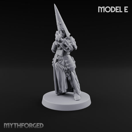 Cone Hatted Robed Human Pilgrim E Miniature for Dungeons and Dragons, Pathfinder or other TTRPGs
