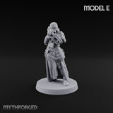 Cone Hatted Robed Human Pilgrim E Miniature for Dungeons and Dragons, Pathfinder or other TTRPGs