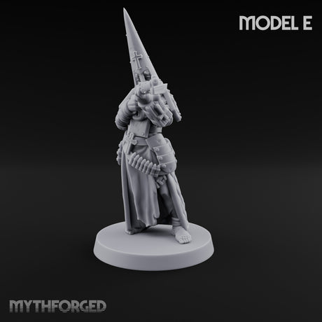 Cone Hatted Robed Human Pilgrim E Miniature for Dungeons and Dragons, Pathfinder or other TTRPGs