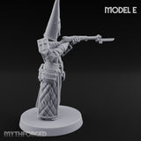 Cone Hatted Robed Human Pilgrim E Miniature for Dungeons and Dragons, Pathfinder or other TTRPGs