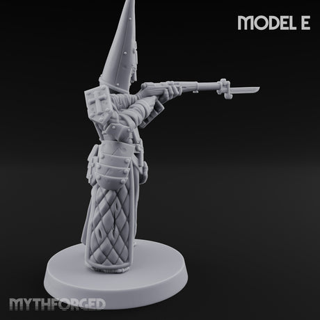 Cone Hatted Robed Human Pilgrim E Miniature for Dungeons and Dragons, Pathfinder or other TTRPGs