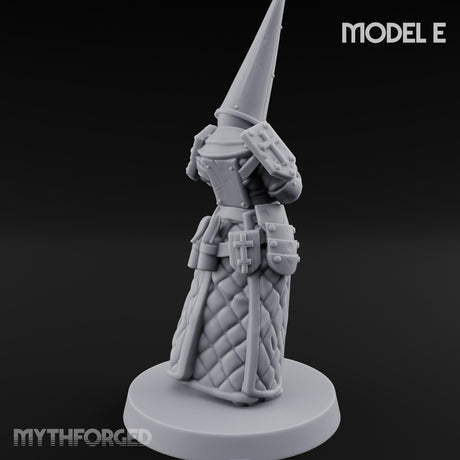 Cone Hatted Robed Human Pilgrim E Miniature for Dungeons and Dragons, Pathfinder or other TTRPGs