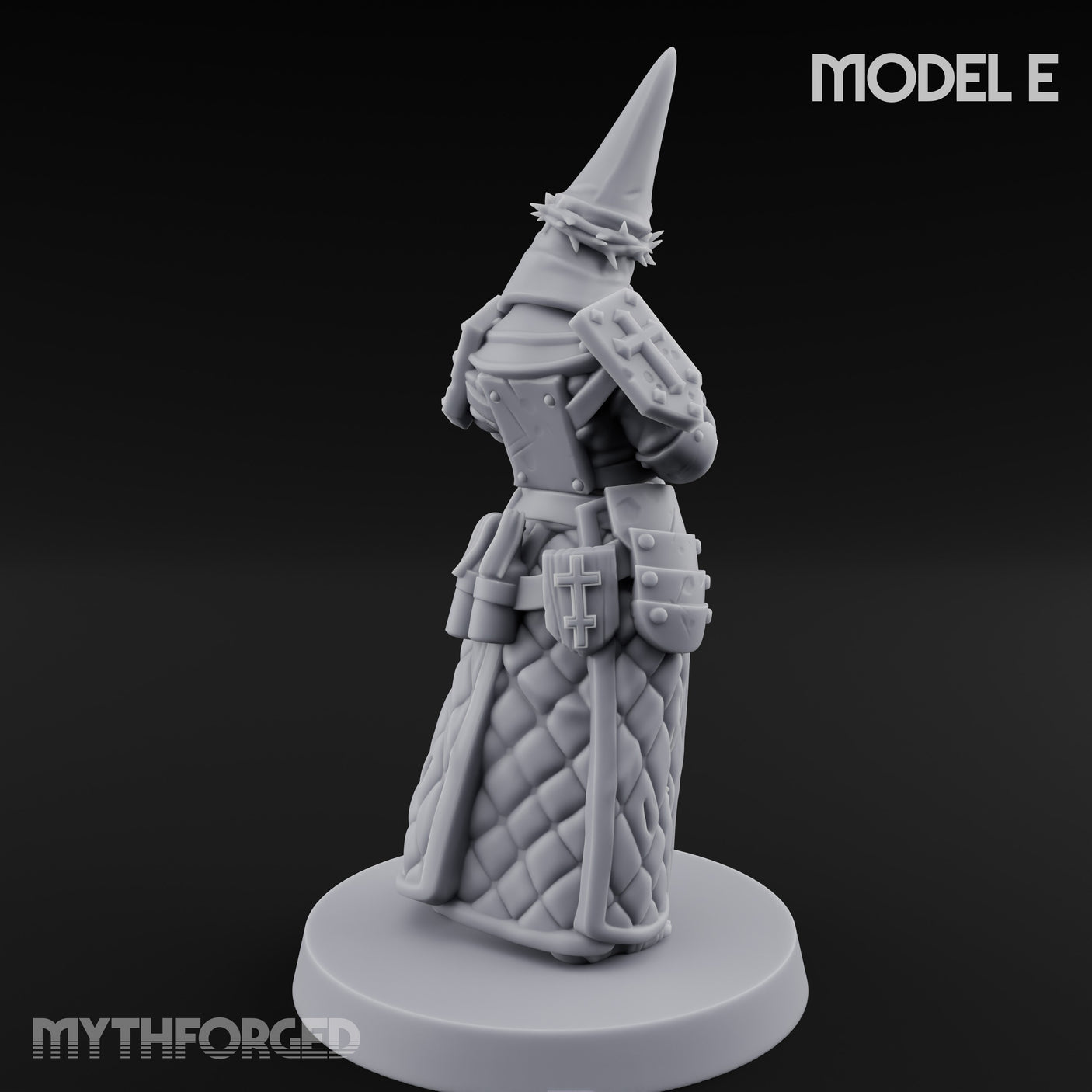 Cone Hatted Robed Human Pilgrim E Miniature for Dungeons and Dragons, Pathfinder or other TTRPGs