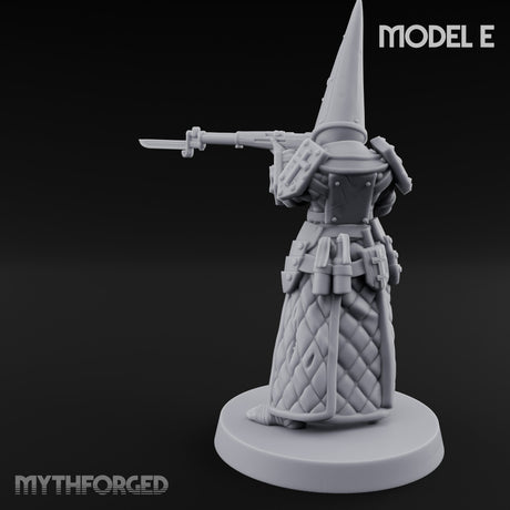 Cone Hatted Robed Human Pilgrim E Miniature for Dungeons and Dragons, Pathfinder or other TTRPGs