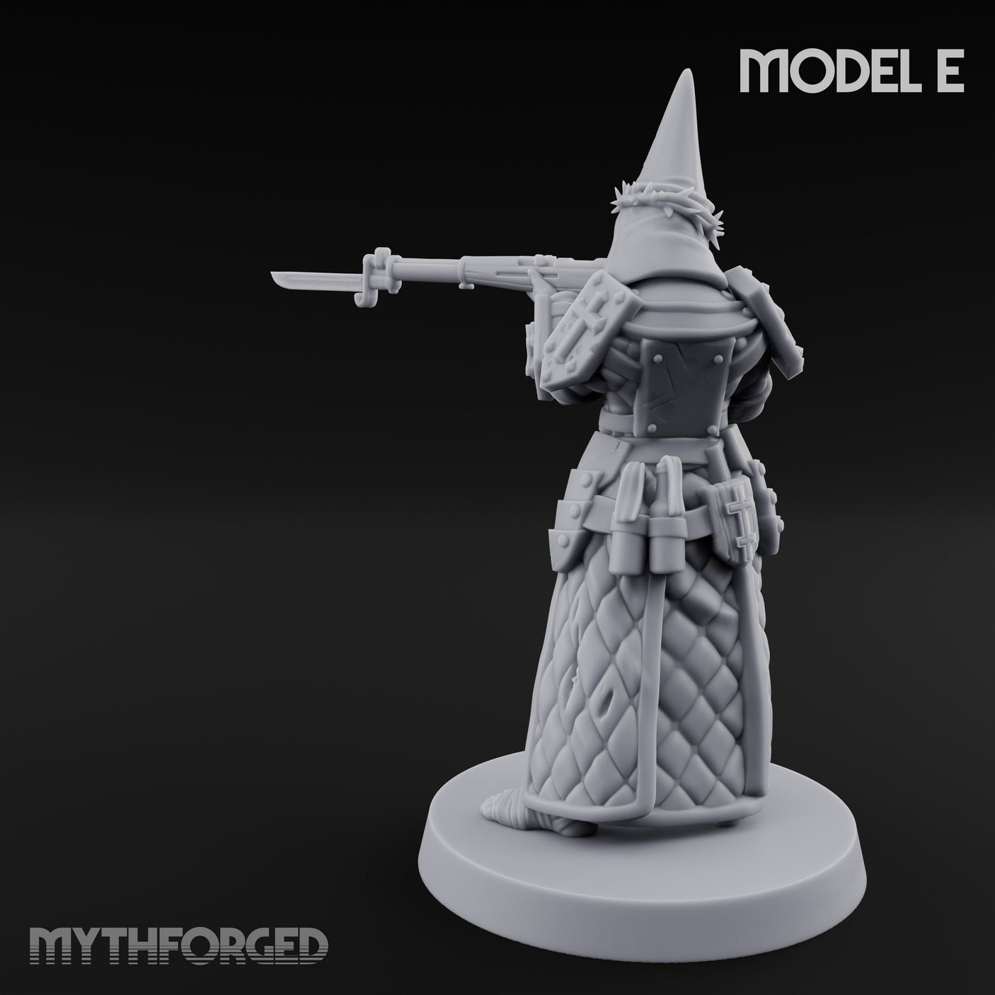 Cone Hatted Robed Human Pilgrim E Miniature for Dungeons and Dragons, Pathfinder or other TTRPGs