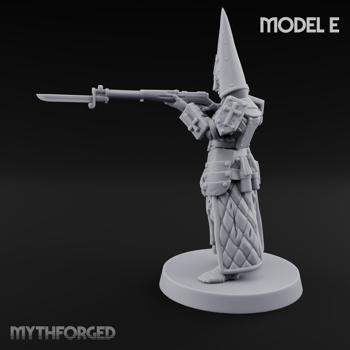 Cone Hatted Robed Human Pilgrim E Miniature for Dungeons and Dragons, Pathfinder or other TTRPGs