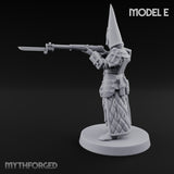 Cone Hatted Robed Human Pilgrim E Miniature for Dungeons and Dragons, Pathfinder or other TTRPGs