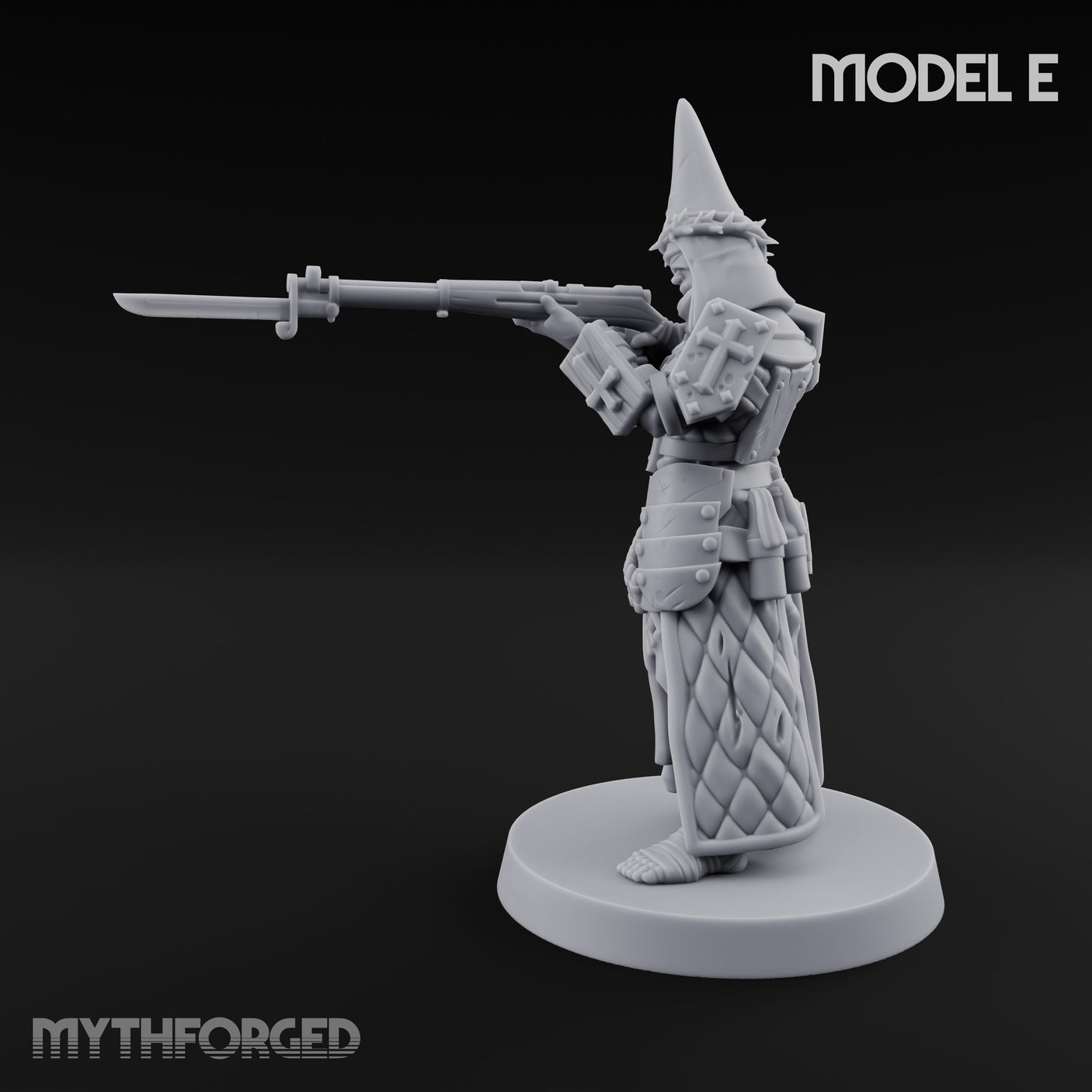Cone Hatted Robed Human Pilgrim E Miniature for Dungeons and Dragons, Pathfinder or other TTRPGs
