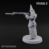 Cone Hatted Robed Human Pilgrim E Miniature for Dungeons and Dragons, Pathfinder or other TTRPGs