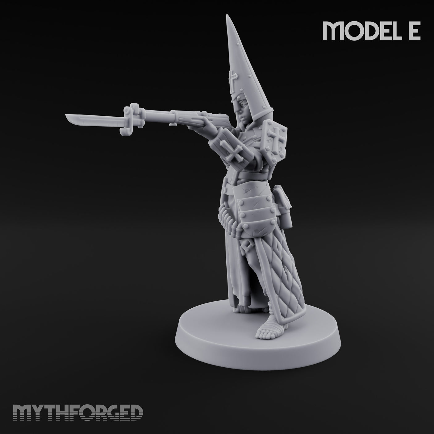 Cone Hatted Robed Human Pilgrim E Miniature for Dungeons and Dragons, Pathfinder or other TTRPGs