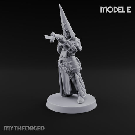 Cone Hatted Robed Human Pilgrim E Miniature for Dungeons and Dragons, Pathfinder or other TTRPGs