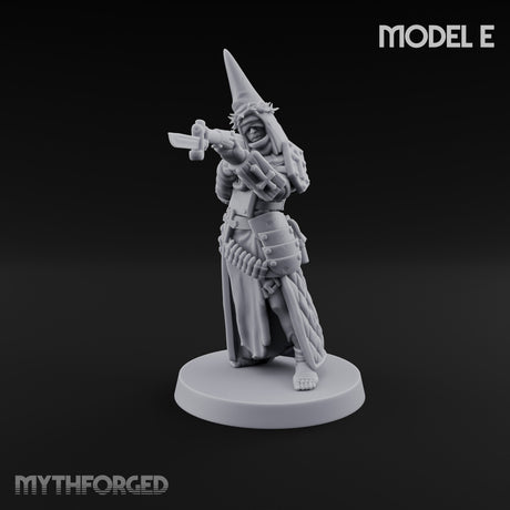 Cone Hatted Robed Human Pilgrim E Miniature for Dungeons and Dragons, Pathfinder or other TTRPGs