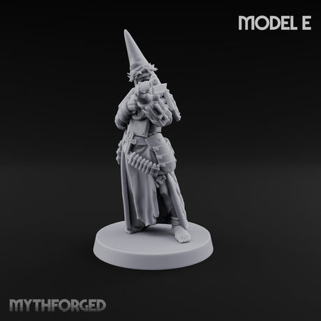 Cone Hatted Robed Human Pilgrim E Miniature for Dungeons and Dragons, Pathfinder or other TTRPGs