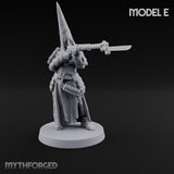 Cone Hatted Robed Human Pilgrim E Miniature for Dungeons and Dragons, Pathfinder or other TTRPGs