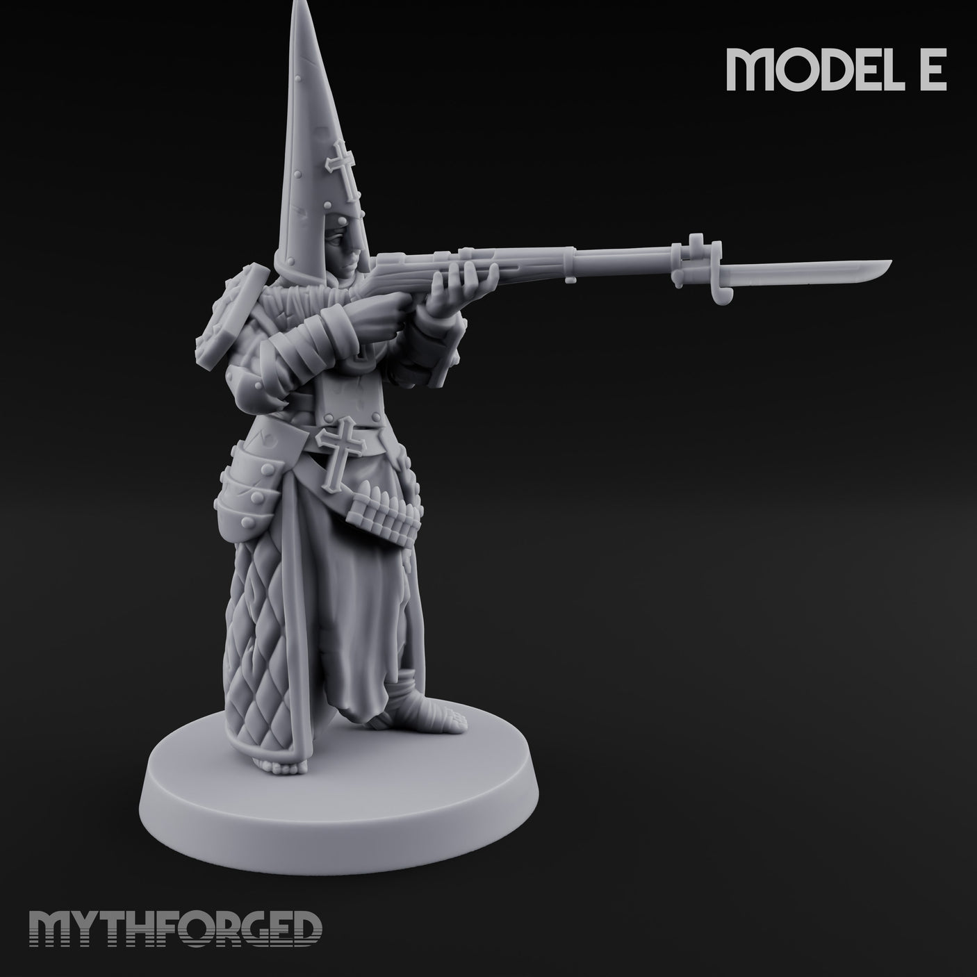 Cone Hatted Robed Human Pilgrim E Miniature for Dungeons and Dragons, Pathfinder or other TTRPGs