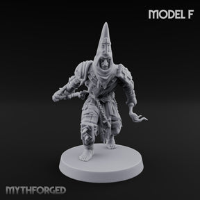 Cone Hatted Robed Human Pilgrim F Miniature for Dungeons and Dragons, Pathfinder or other TTRPGs