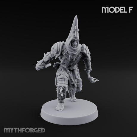 Cone Hatted Robed Human Pilgrim F Miniature for Dungeons and Dragons, Pathfinder or other TTRPGs