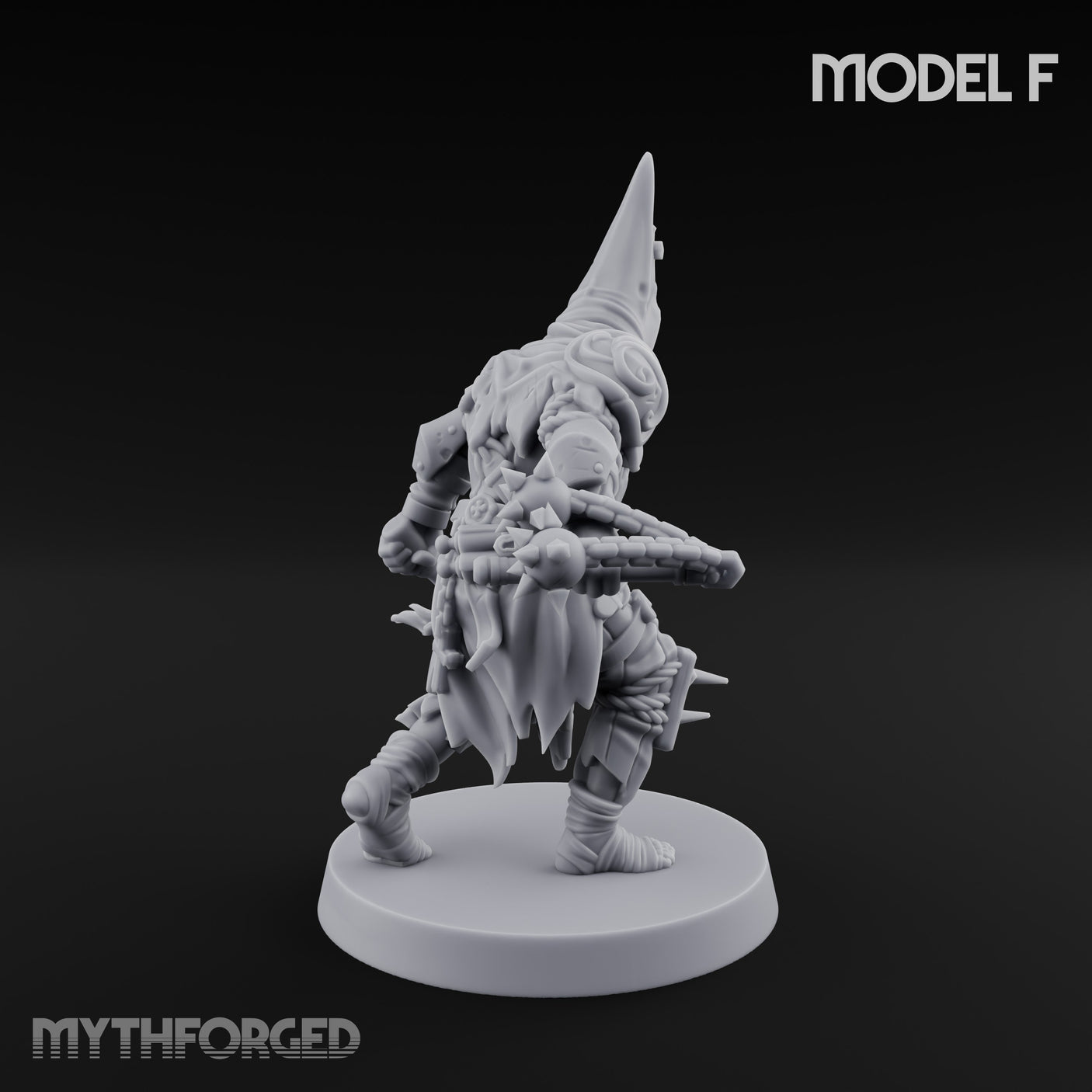 Cone Hatted Robed Human Pilgrim F Miniature for Dungeons and Dragons, Pathfinder or other TTRPGs