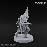 Cone Hatted Robed Human Pilgrim F Miniature for Dungeons and Dragons, Pathfinder or other TTRPGs