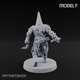Cone Hatted Robed Human Pilgrim F Miniature for Dungeons and Dragons, Pathfinder or other TTRPGs
