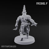 Cone Hatted Robed Human Pilgrim F Miniature for Dungeons and Dragons, Pathfinder or other TTRPGs