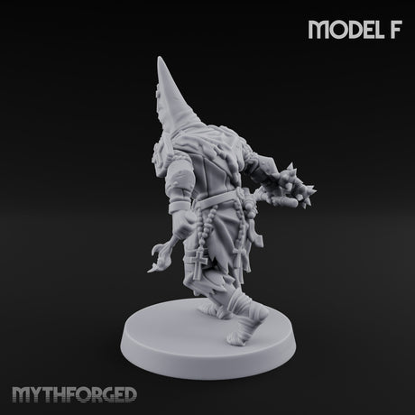 Cone Hatted Robed Human Pilgrim F Miniature for Dungeons and Dragons, Pathfinder or other TTRPGs