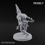 Cone Hatted Robed Human Pilgrim F Miniature for Dungeons and Dragons, Pathfinder or other TTRPGs