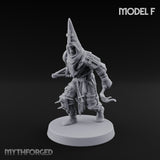 Cone Hatted Robed Human Pilgrim F Miniature for Dungeons and Dragons, Pathfinder or other TTRPGs