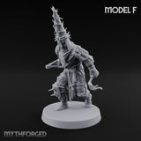 Cone Hatted Robed Human Pilgrim F Miniature for Dungeons and Dragons, Pathfinder or other TTRPGs